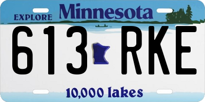 MN license plate 613RKE