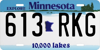 MN license plate 613RKG
