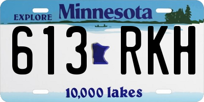 MN license plate 613RKH