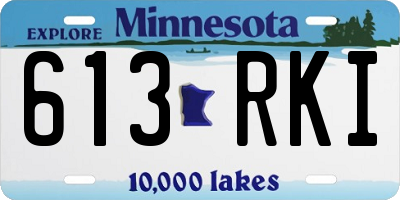 MN license plate 613RKI