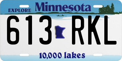 MN license plate 613RKL