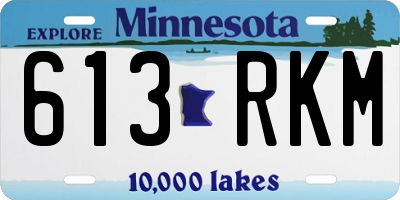 MN license plate 613RKM