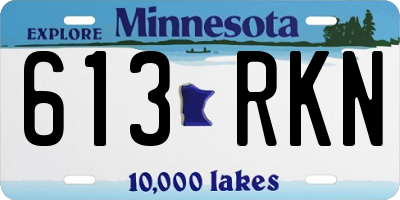 MN license plate 613RKN