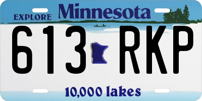 MN license plate 613RKP