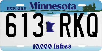 MN license plate 613RKQ