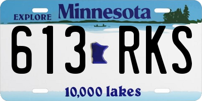 MN license plate 613RKS