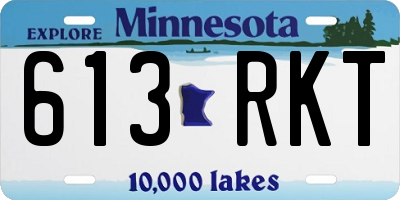 MN license plate 613RKT
