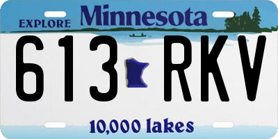 MN license plate 613RKV