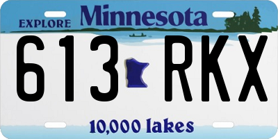 MN license plate 613RKX