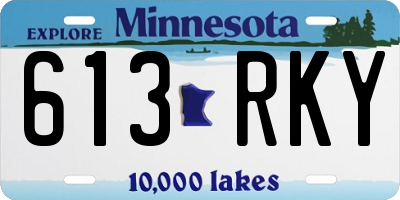 MN license plate 613RKY