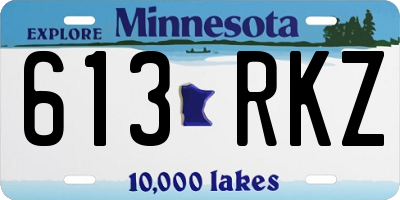 MN license plate 613RKZ