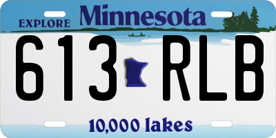 MN license plate 613RLB
