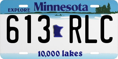 MN license plate 613RLC