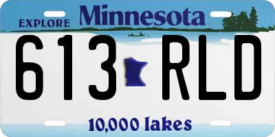 MN license plate 613RLD