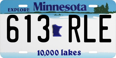 MN license plate 613RLE