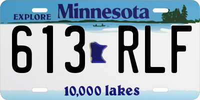 MN license plate 613RLF