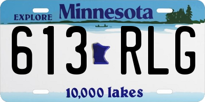 MN license plate 613RLG