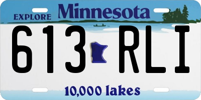 MN license plate 613RLI