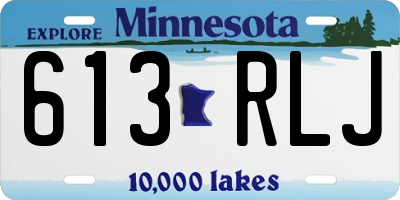 MN license plate 613RLJ