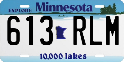 MN license plate 613RLM