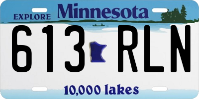MN license plate 613RLN