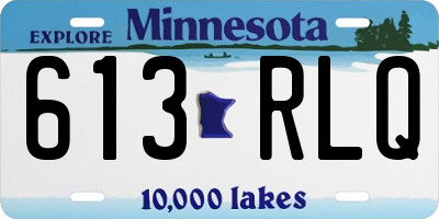 MN license plate 613RLQ