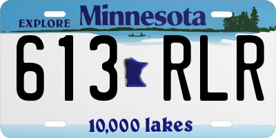 MN license plate 613RLR