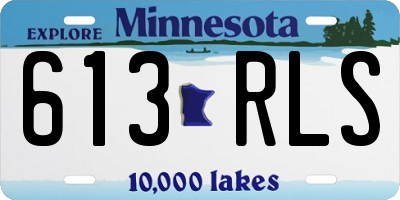 MN license plate 613RLS