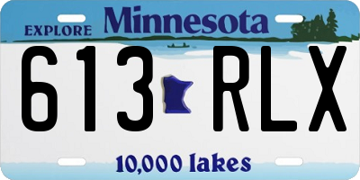 MN license plate 613RLX