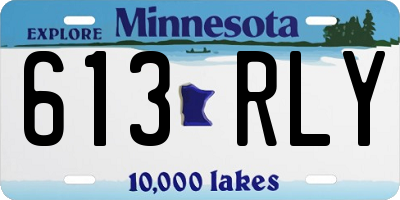 MN license plate 613RLY