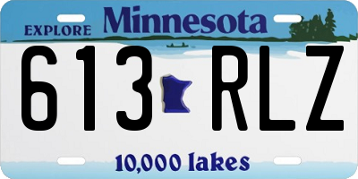MN license plate 613RLZ