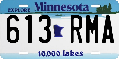 MN license plate 613RMA