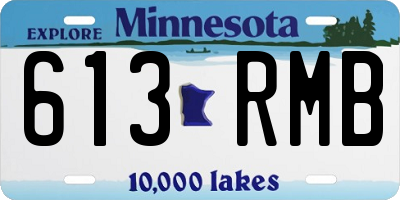 MN license plate 613RMB