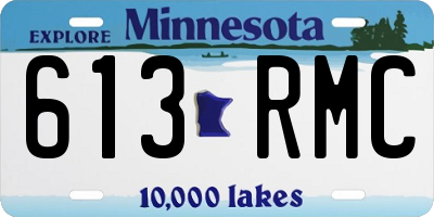 MN license plate 613RMC