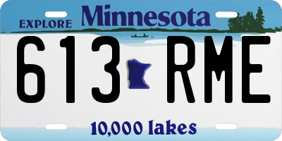 MN license plate 613RME
