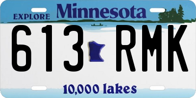 MN license plate 613RMK