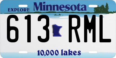 MN license plate 613RML