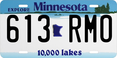 MN license plate 613RMO
