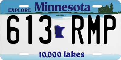 MN license plate 613RMP