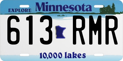 MN license plate 613RMR
