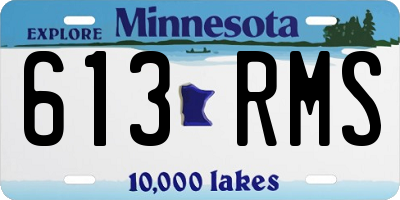 MN license plate 613RMS