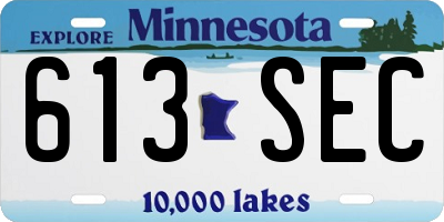 MN license plate 613SEC
