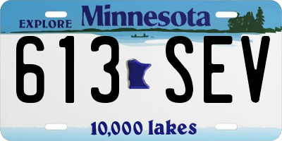 MN license plate 613SEV