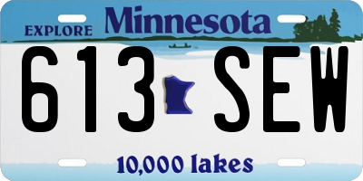 MN license plate 613SEW