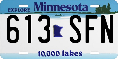 MN license plate 613SFN