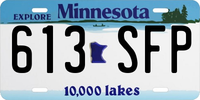 MN license plate 613SFP