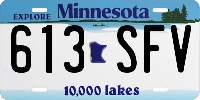 MN license plate 613SFV