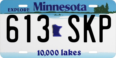 MN license plate 613SKP