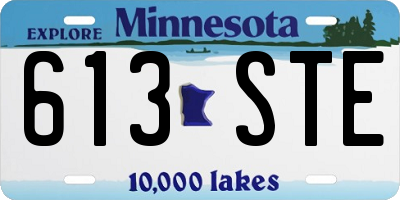 MN license plate 613STE