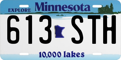 MN license plate 613STH